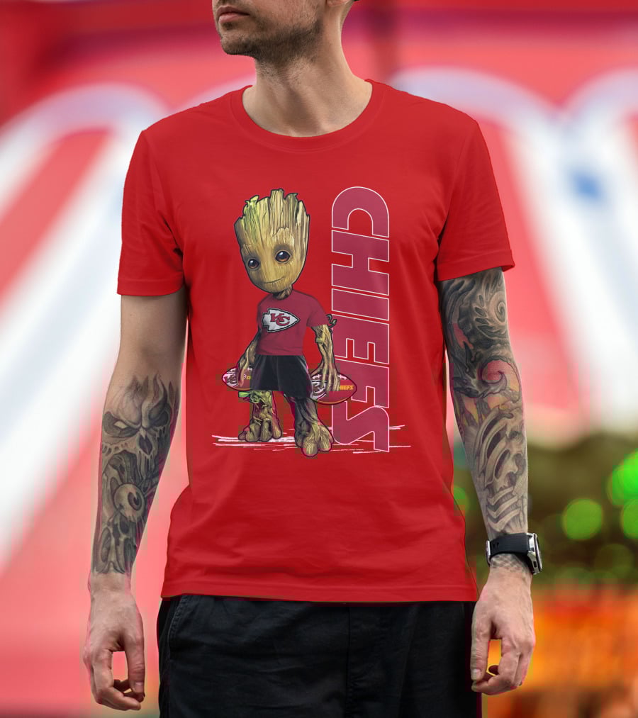 Groot V1 Kansas City Chiefs Football Character Chiefs T-Shirt