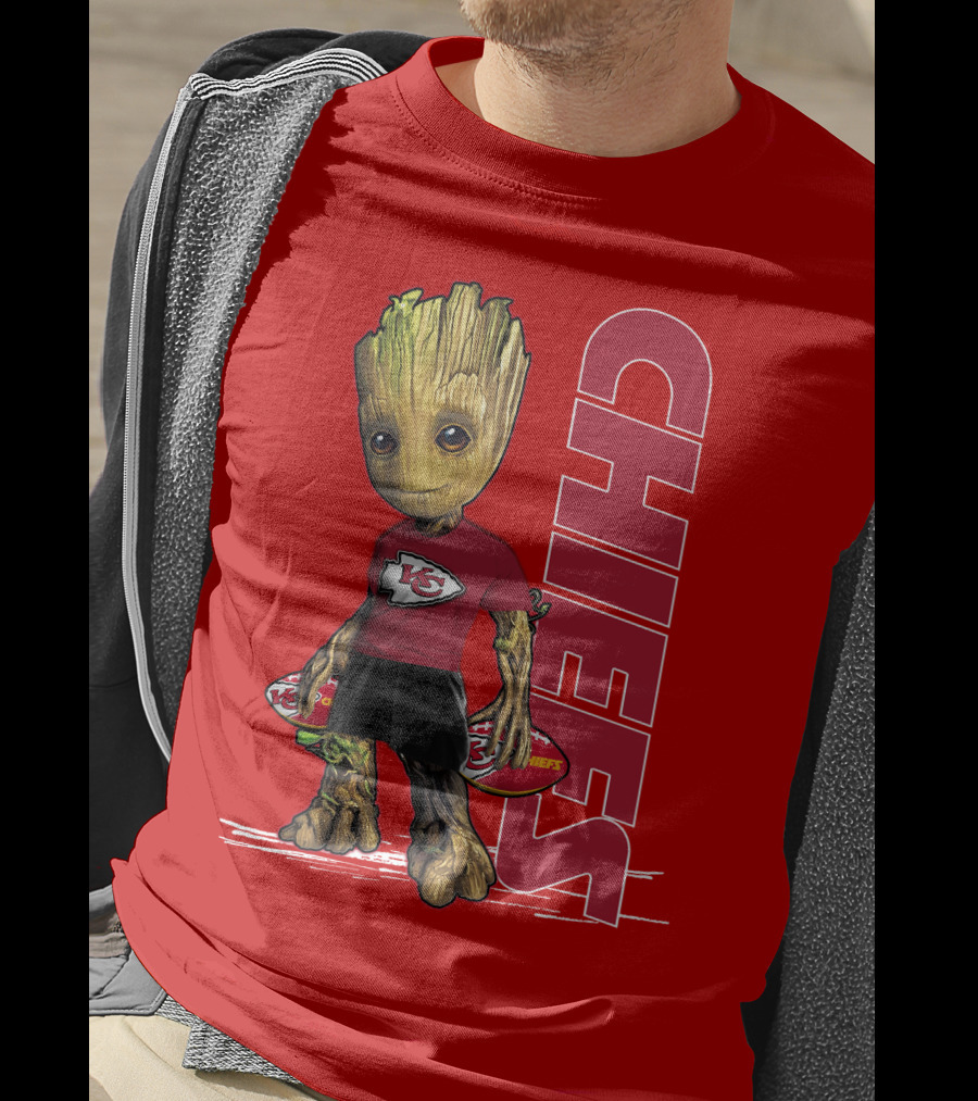 Groot V1 Kansas City Chiefs Football Character Chiefs T-Shirt