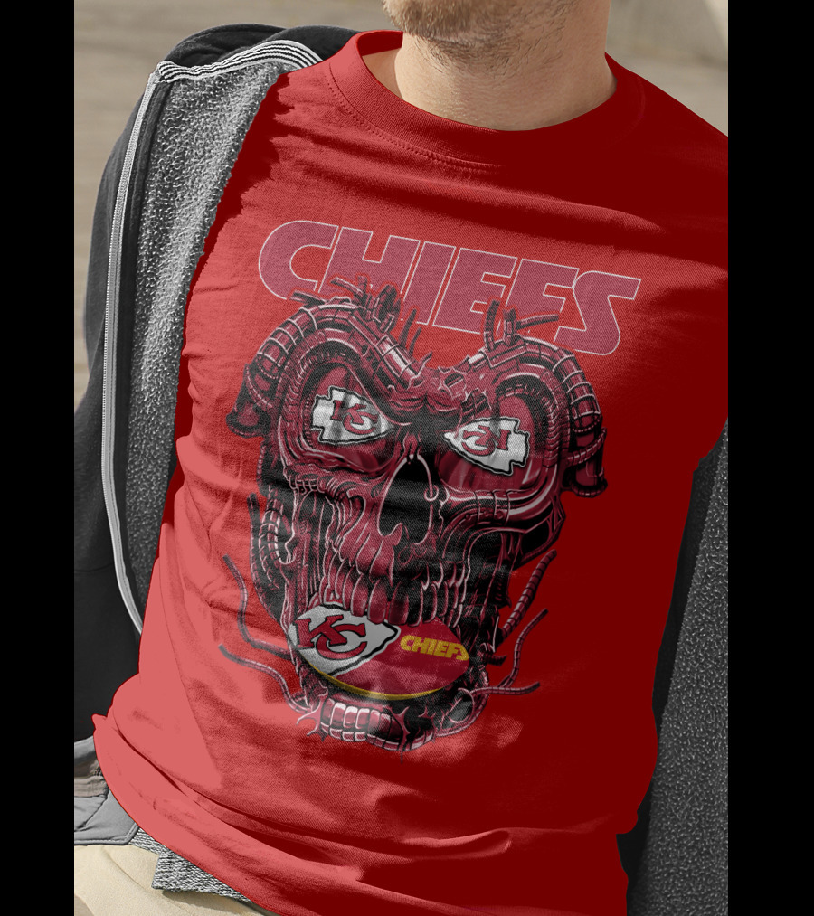 Chiefs Dragonskull Kansas City Football T-Shirt