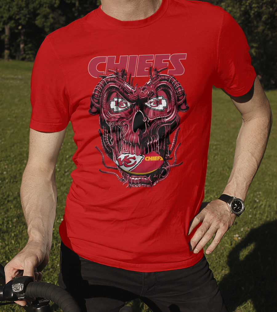 Chiefs Dragonskull Kansas City Football T-Shirt