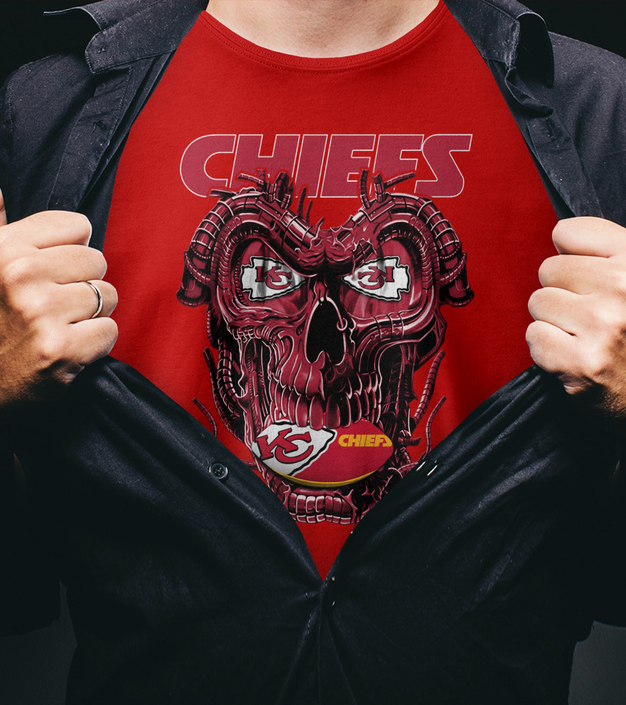 Chiefs Dragonskull Kansas City Football T-Shirt