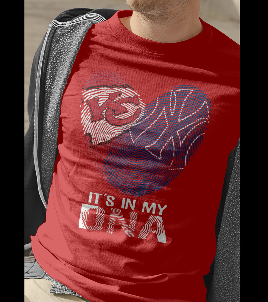 Kansas City Chiefs It's In My Dna Football Fingerprint Heart T-Shirt