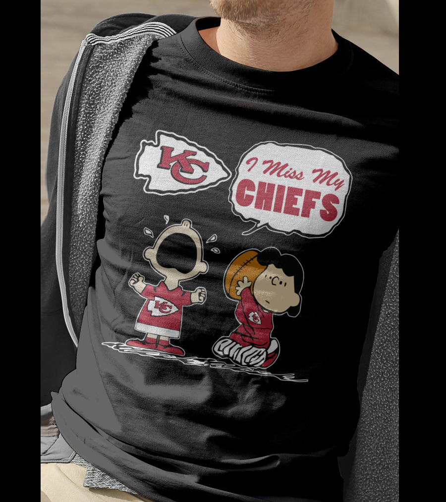 I Miss My Kansas City Chiefs Peanuts Football T-Shirt