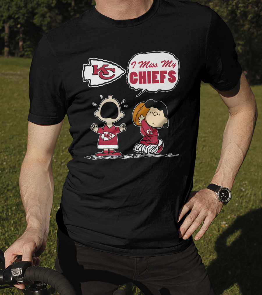 I Miss My Kansas City Chiefs Peanuts Football T-Shirt