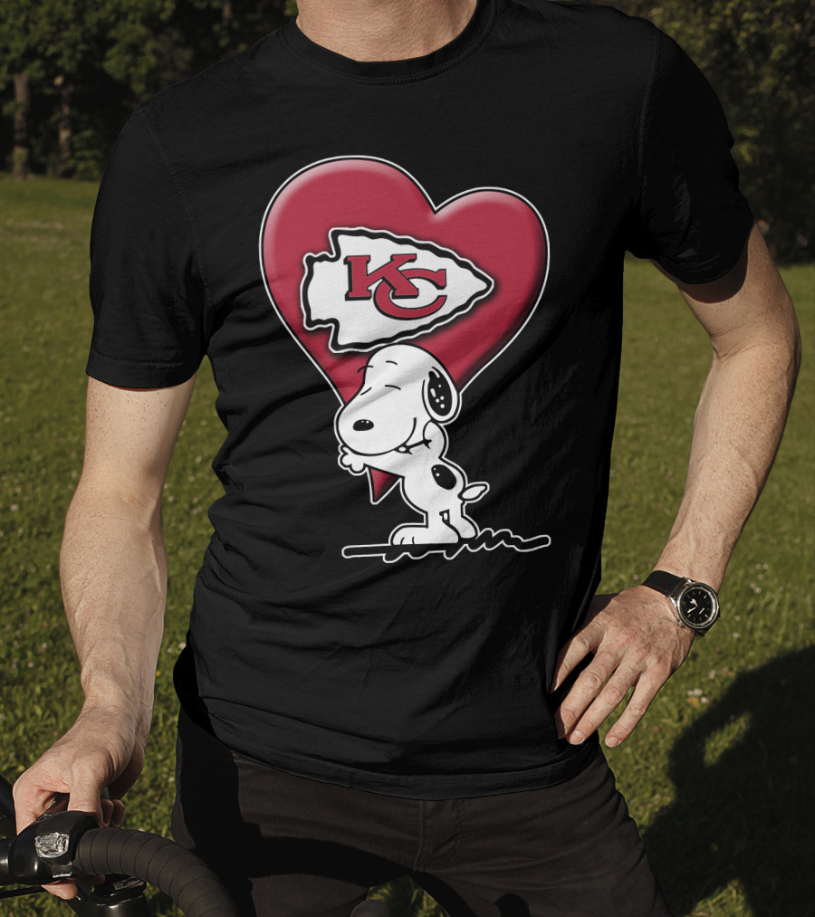 Snoopy Kansas City Chiefs Heart T-Shirt