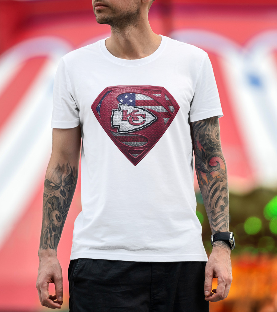 Kansas City Chiefs Super Shield American Flag SPM T-Shirt