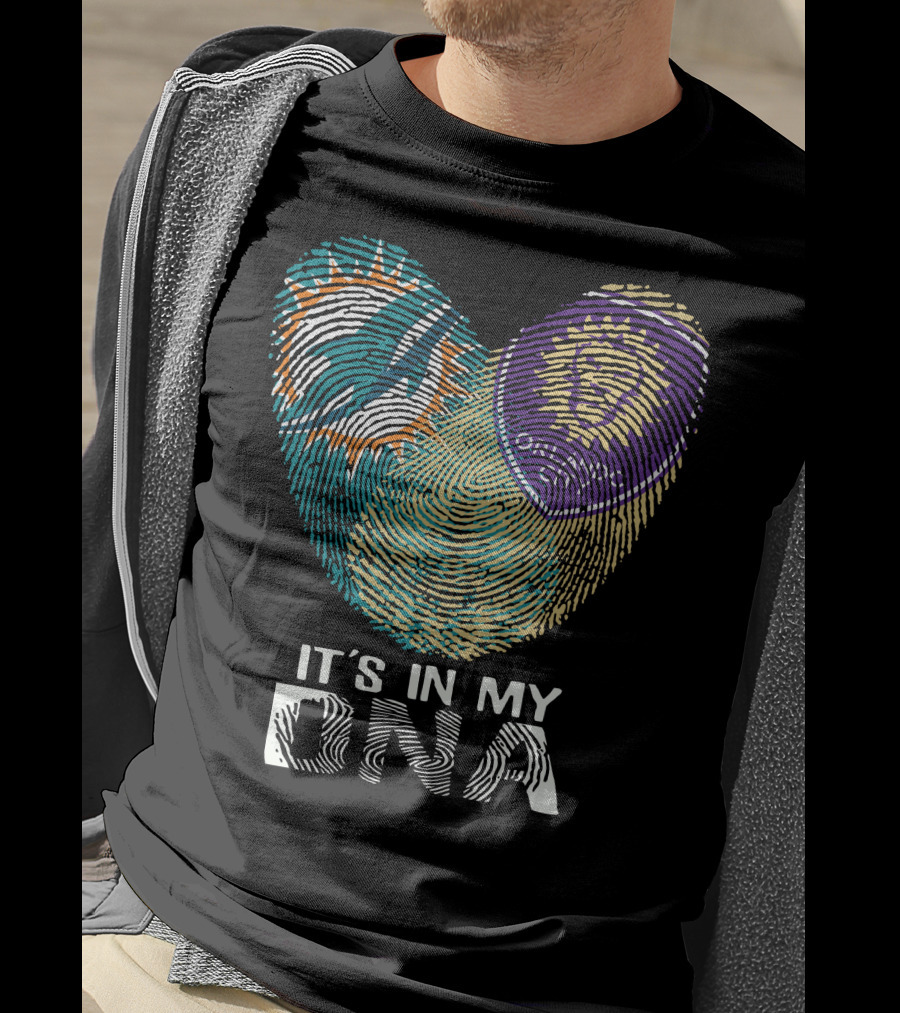 It's In My Dna Miami Dolphins Orlando City Sc T-Shirt