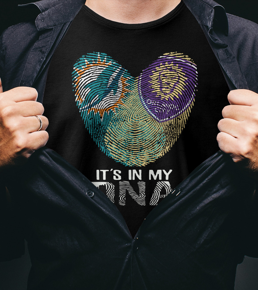 It's In My Dna Miami Dolphins Orlando City Sc T-Shirt