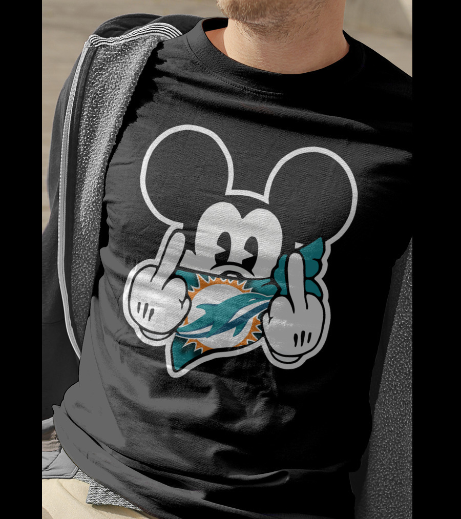 Miami Dolphins 63 Mickey Mouse T-Shirt