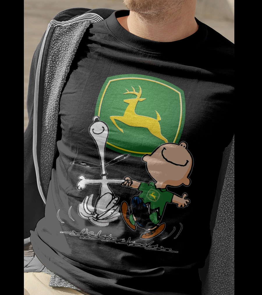 Snoopy Dance JD John Deere Peanuts T-Shirt