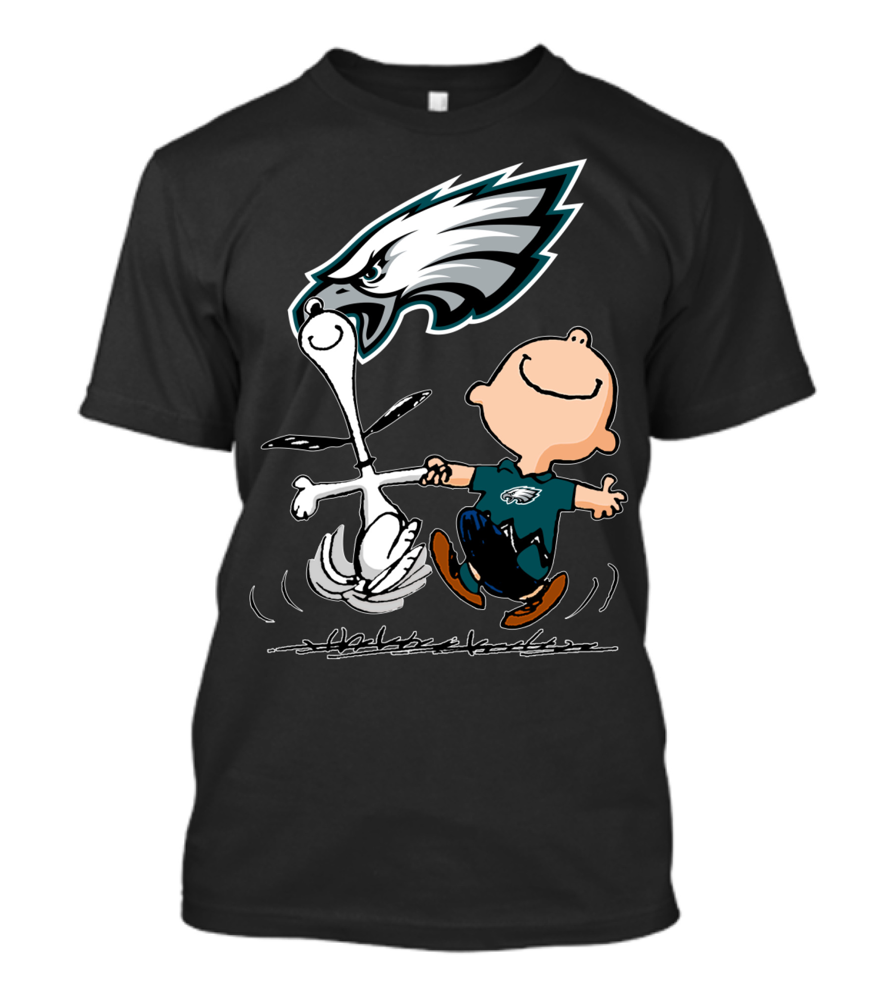 Snoopy And Philadelphia Eagles Logo Dance T-Shirt