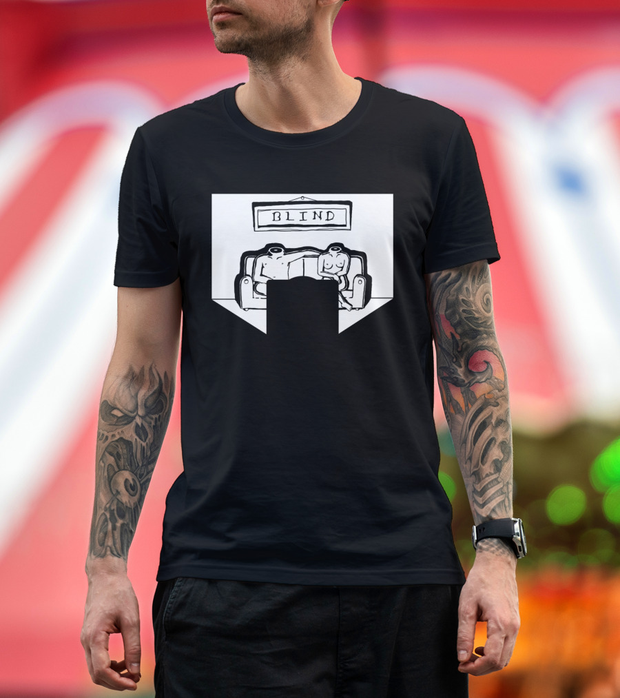 Blind Headless Figures Sitting on Couch T-Shirt