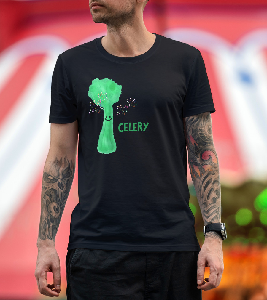 Celerybrate Good Life Punny Garden Happy Celery T-Shirt