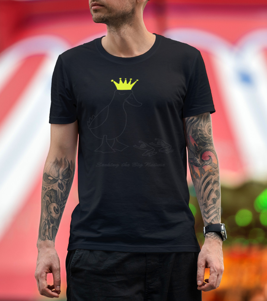 The Duck King Seeking the Big Nature with Crown T-Shirt