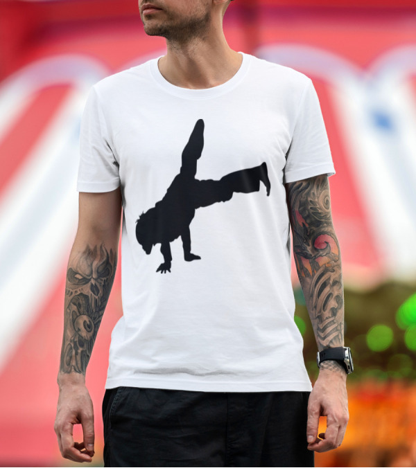 Premium T-Shirt: Bboying Keep Calm Breakdancer Silhouette Handstand Movement T-Shirt Bboying Keep Calm Breakdancer Silhouette Handstand Movement T-Shirt