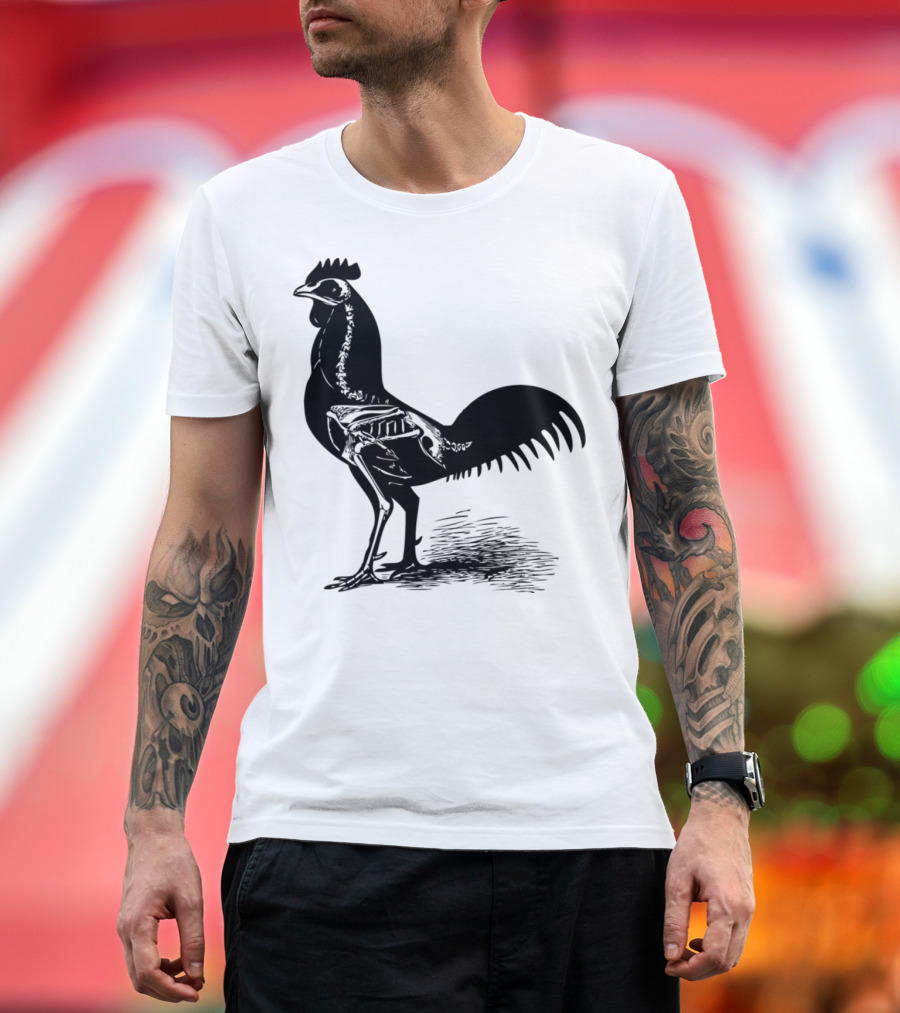 X Ray Chicken Skeleton Rooster Biology Skeleton Anatomy T-Shirt