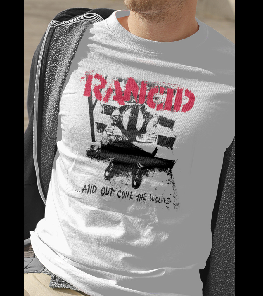 Rancid And Out Come The Wolves Album Cover Sit Scene T-Shirt