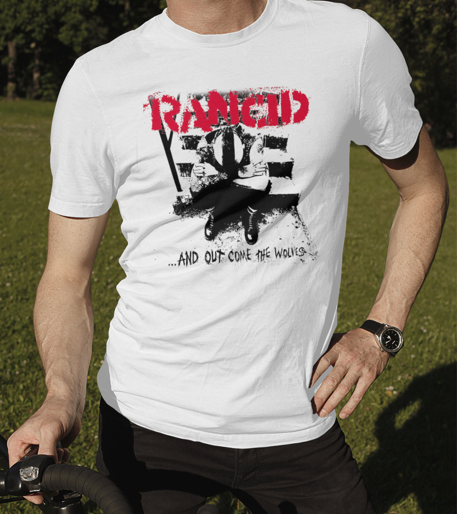Rancid And Out Come The Wolves Album Cover Sit Scene T-Shirt