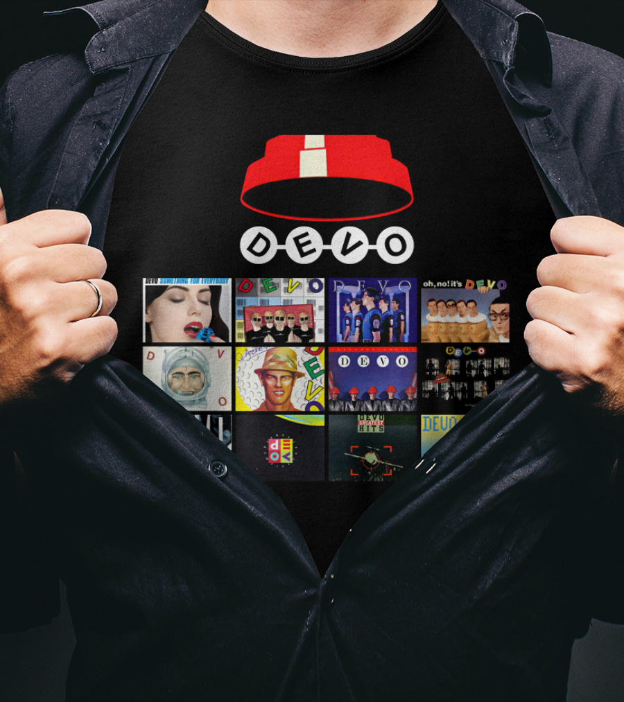 DEVO Album Covers Collection With Signature Energy Dome T-Shirt