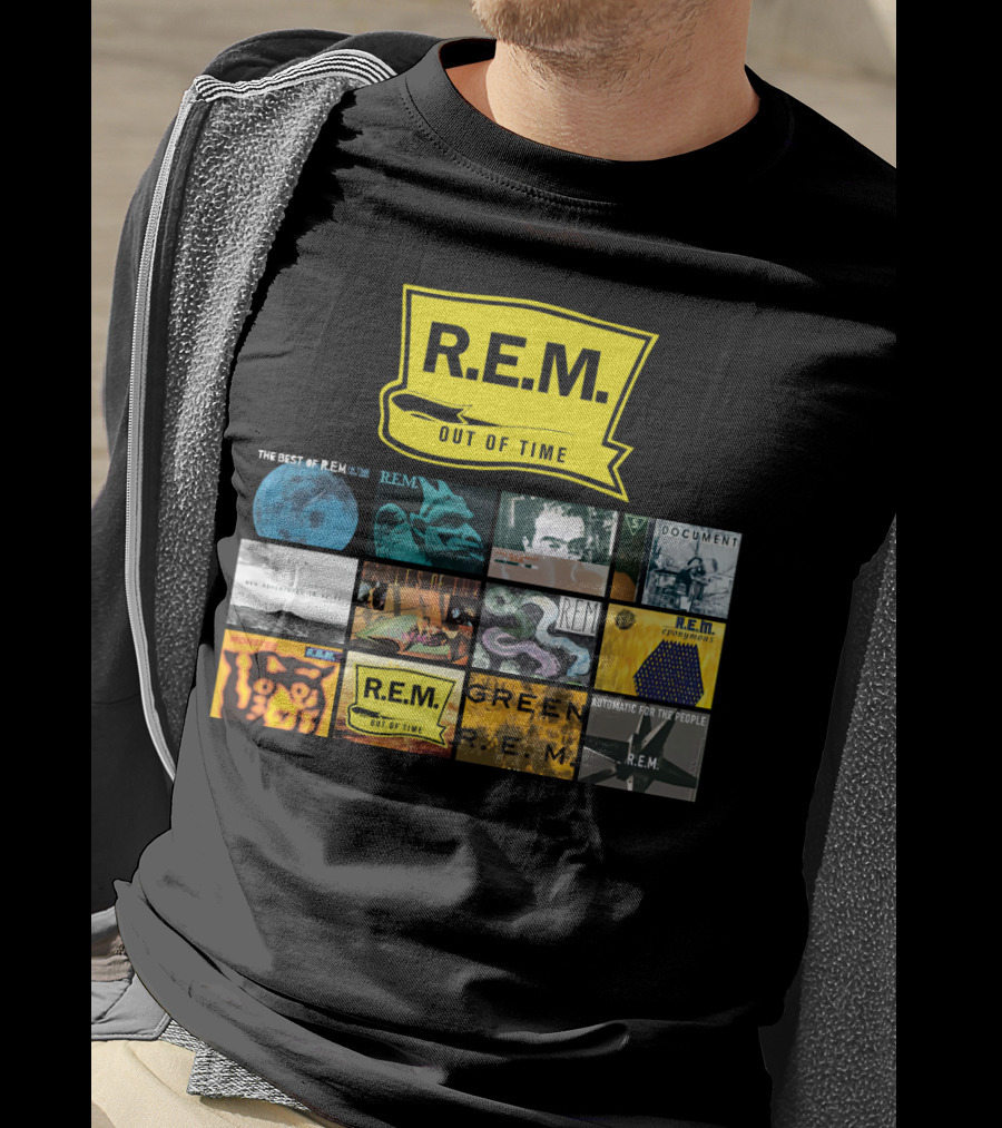 R.E.M. Out Of Time Album Covers Collection T-Shirt