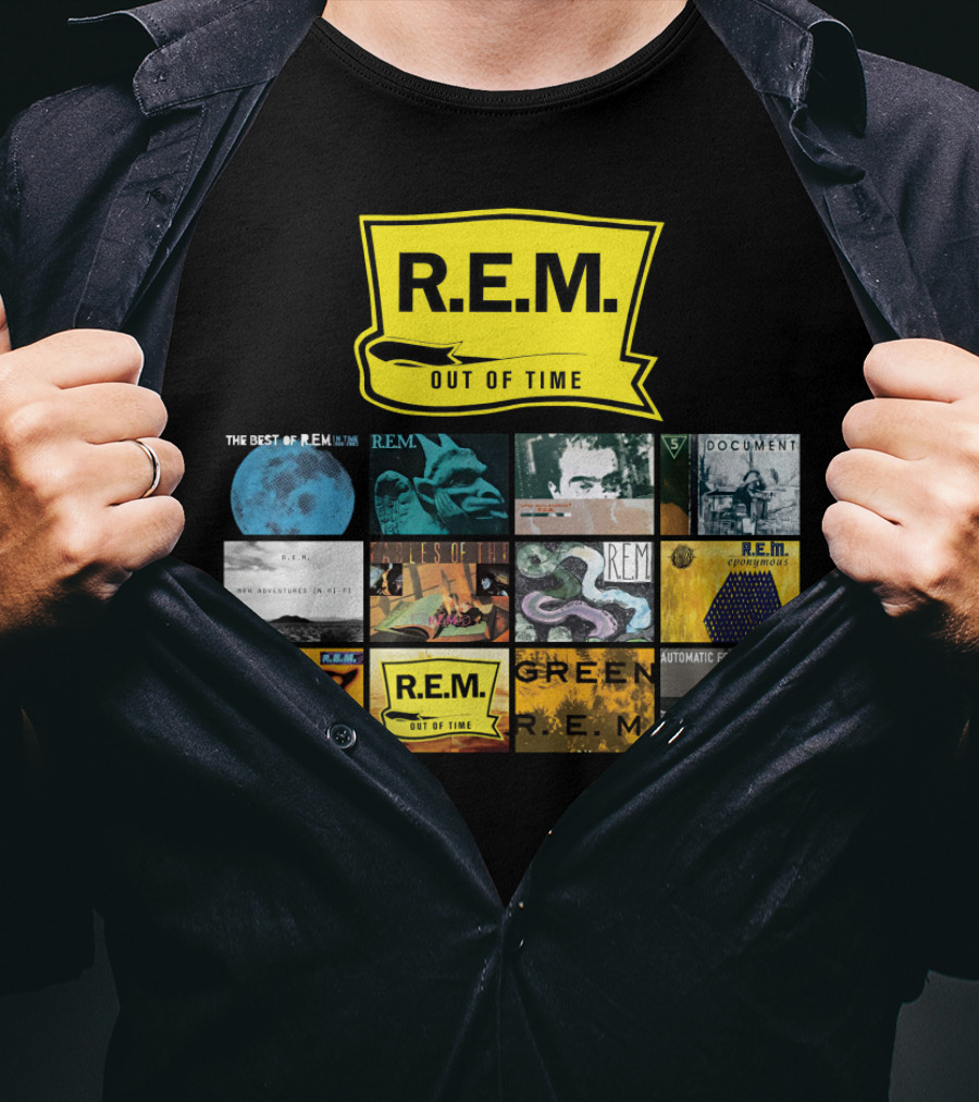 R.E.M. Out Of Time Album Covers Collection T-Shirt