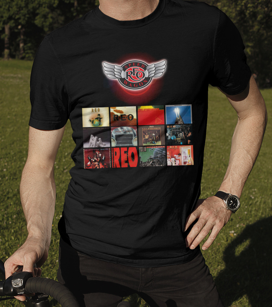 REO Speedwagon Album Covers With Iconic Band T-Shirt