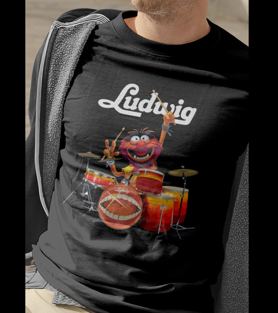 The Muppet Show Animal With Ludwig Drums T-Shirt