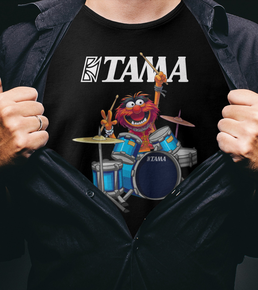 The Muppet Show Animal With Tama Drums Enthusiastic Performance T-Shirt