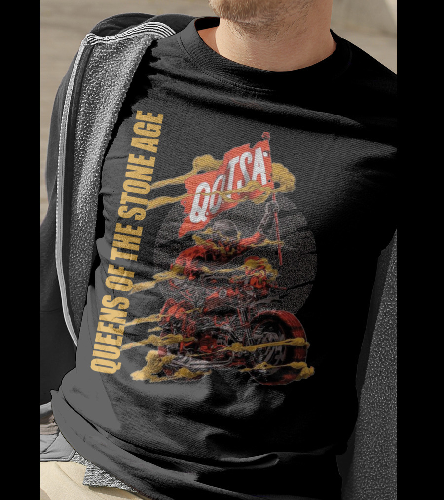 Queens Of The Stone Age QOTSA Motorcycle Rider T-Shirt