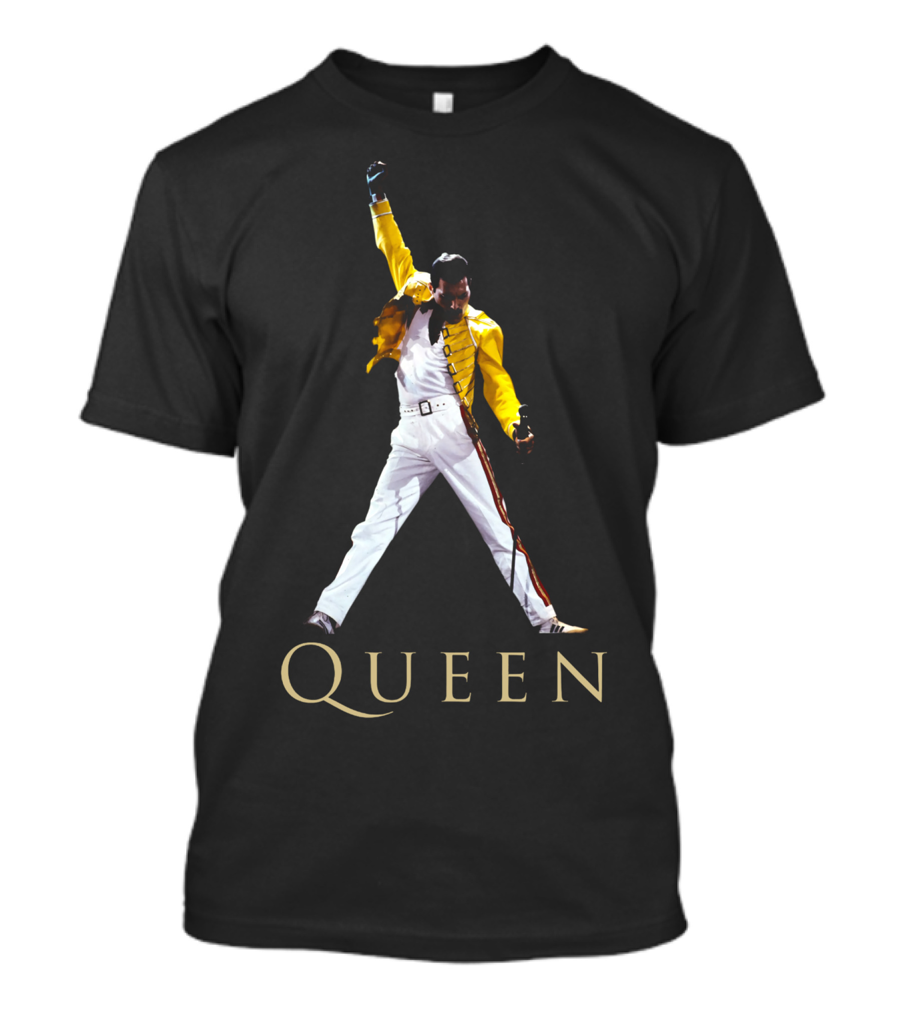 Queen Freddie Mercury Yellow Jacket Iconic Pose T-Shirt