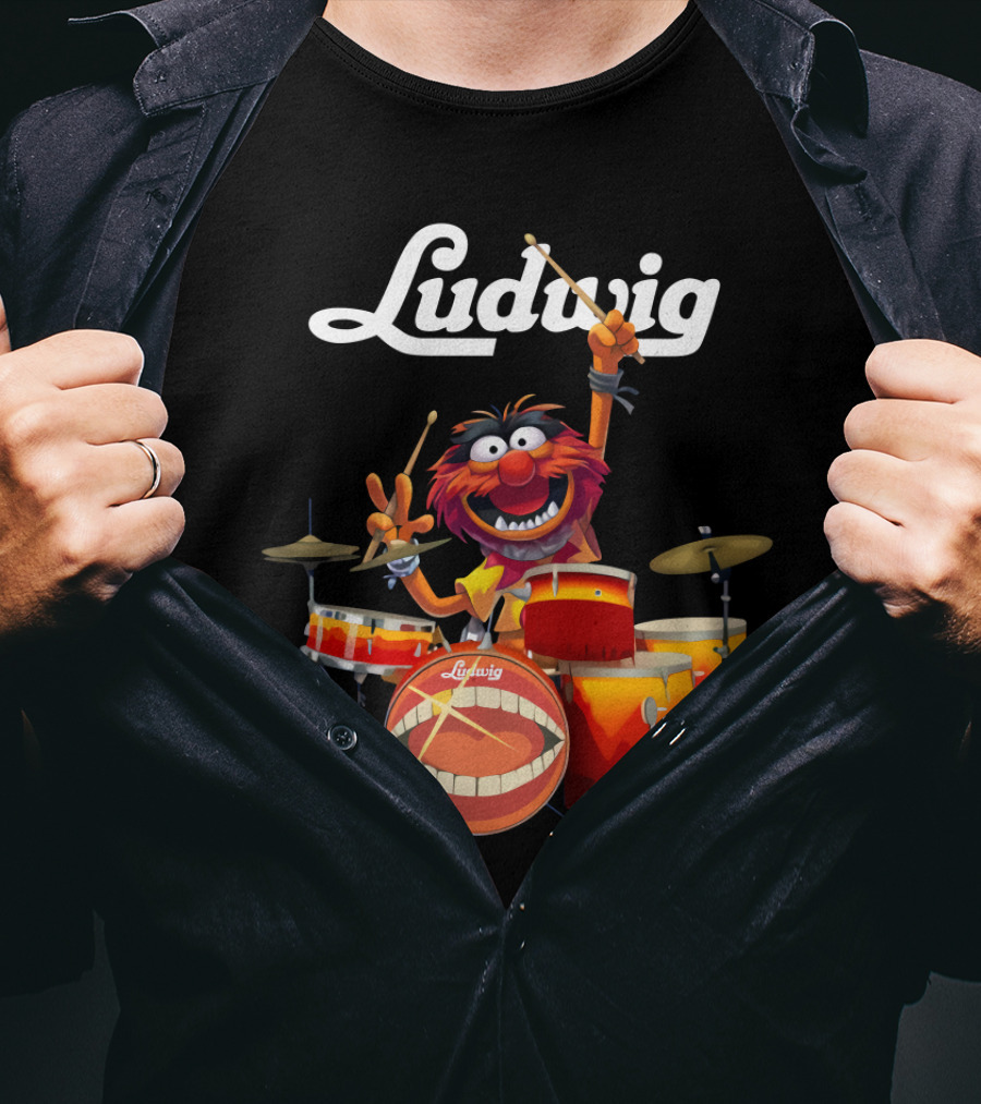 The Muppets Animal Ludwig Drums T-Shirt