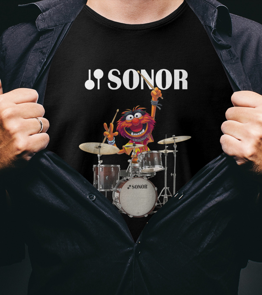 The Muppets Animal Playing Sonor Drums T-Shirt