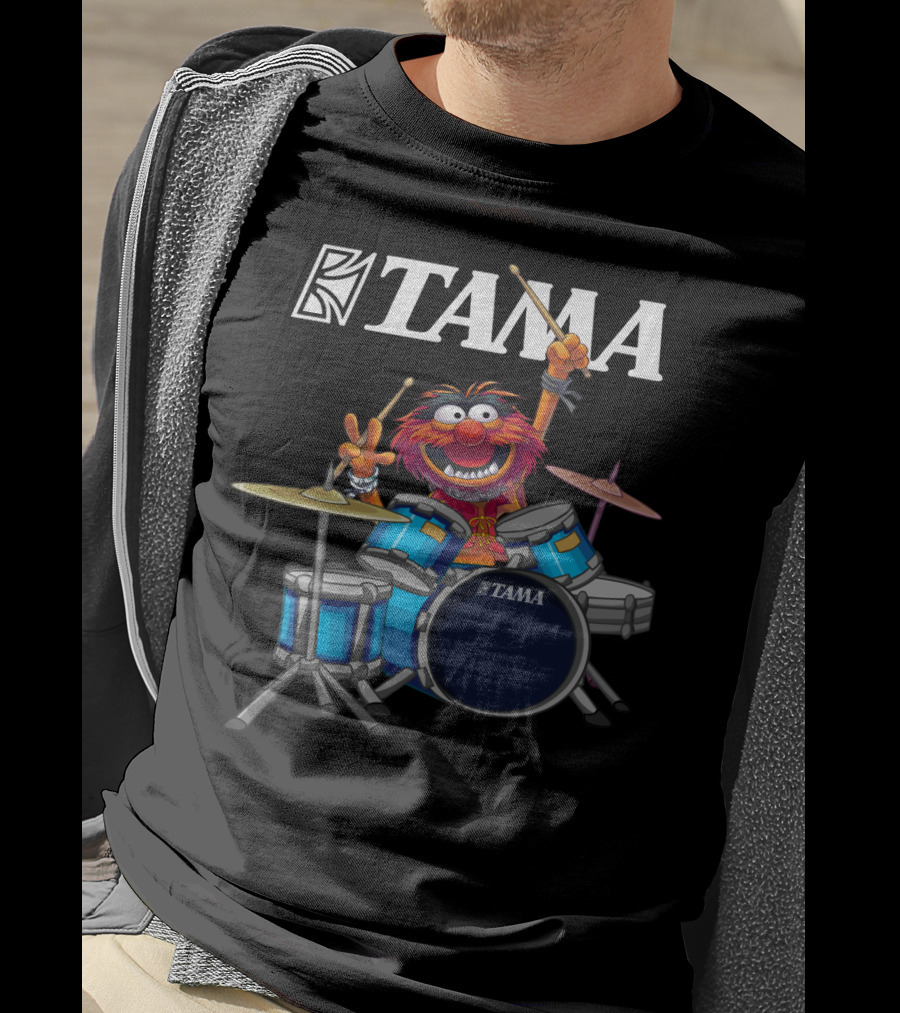 The Muppets Animal Tama Drums Enthusiastic Drumming Muppet T-Shirt