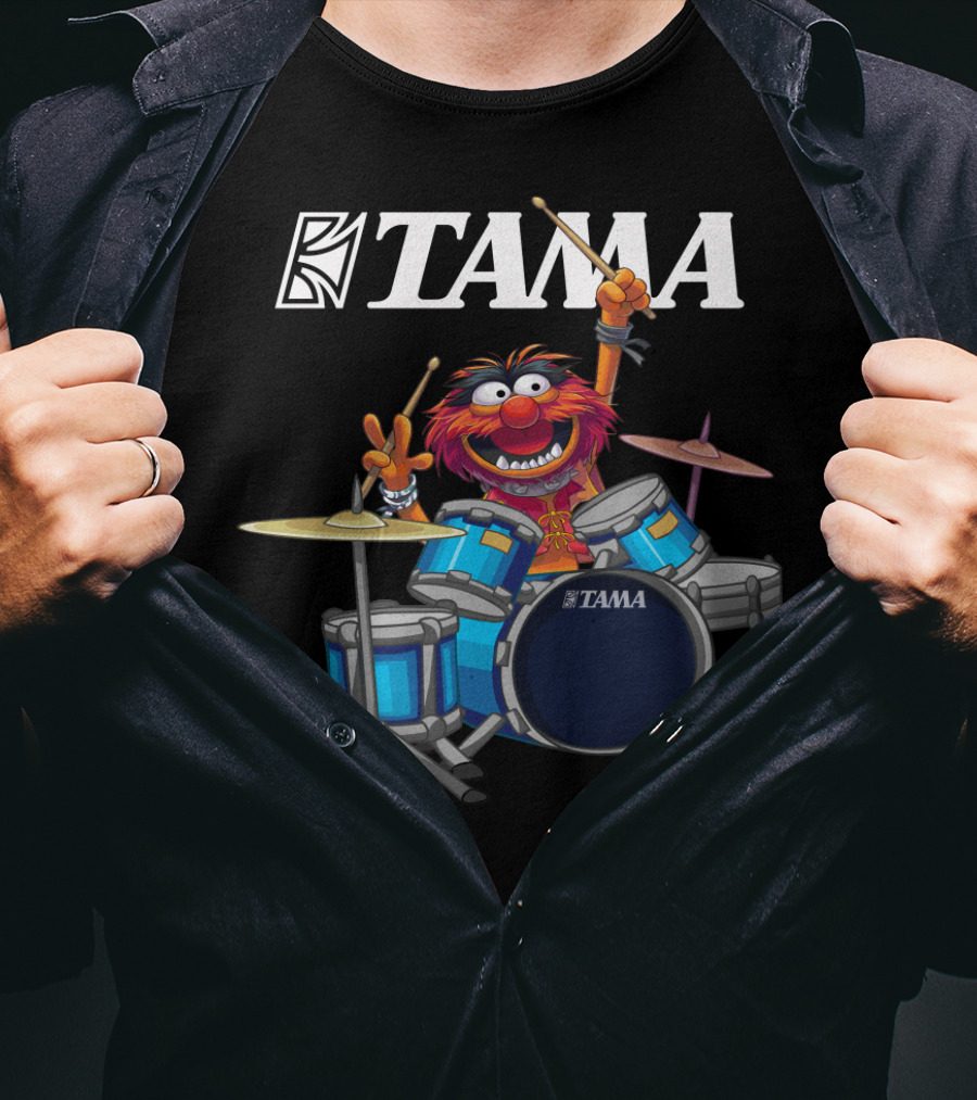 The Muppets Animal Tama Drums Enthusiastic Drumming Muppet T-Shirt