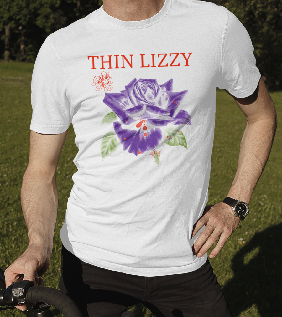 Thin Lizzy Black Rose Purple Rose T-Shirt