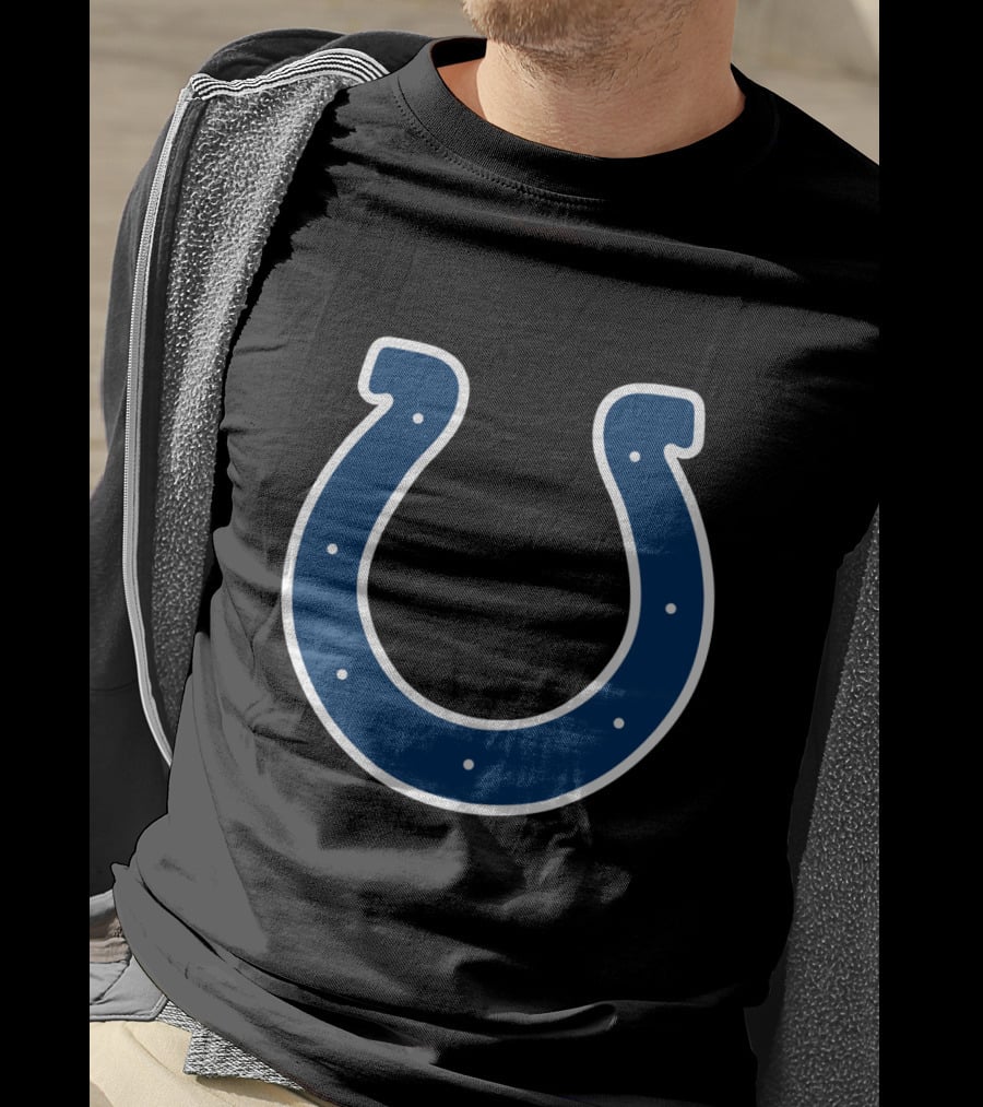 Indianapolis Colts Blue Horseshoe Logo NFL T-Shirt