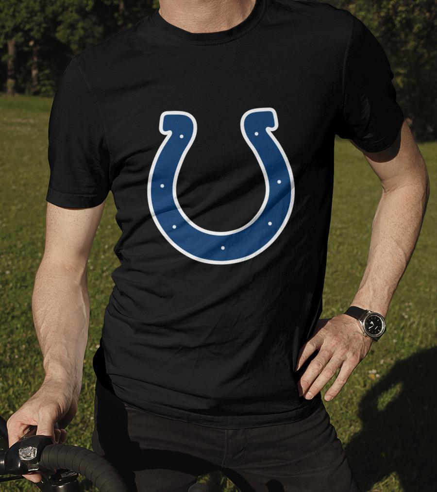 Indianapolis Colts Blue Horseshoe Logo NFL T-Shirt