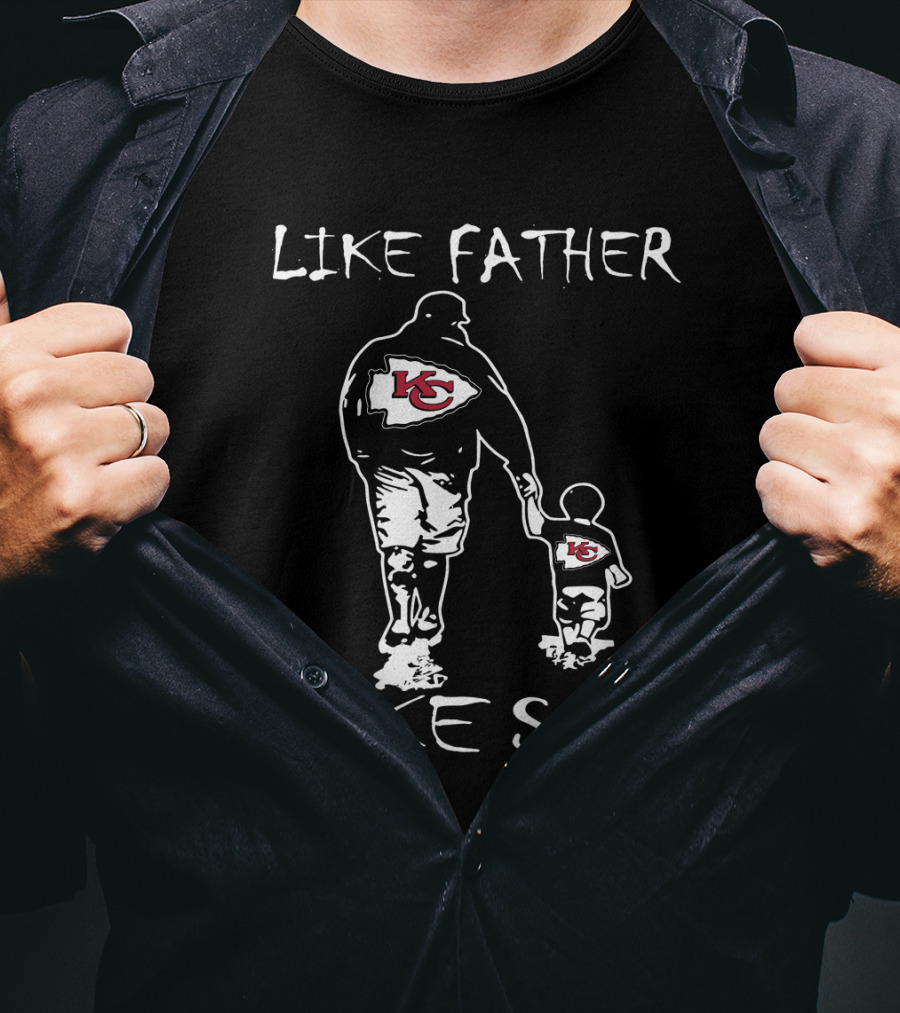 Like Father Like Son Kansas City Chiefs Walking Together T-Shirt