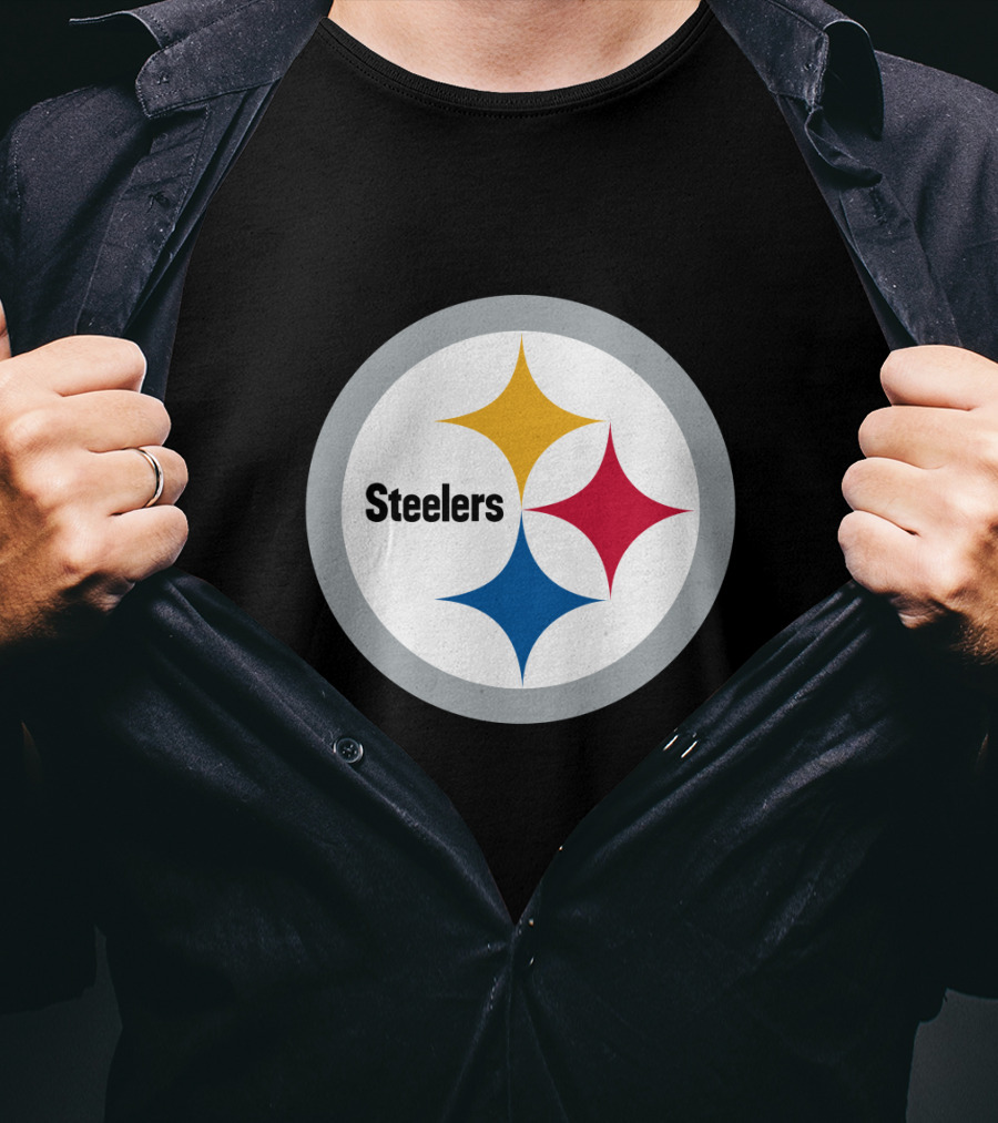 Pittsburgh Steelers Circular Emblem With Iconic Stars T-Shirt