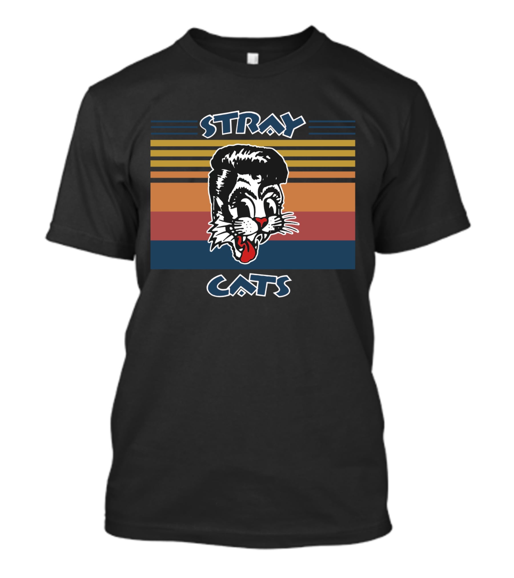 Stray Cats Retro Cartoon Feline T-Shirt