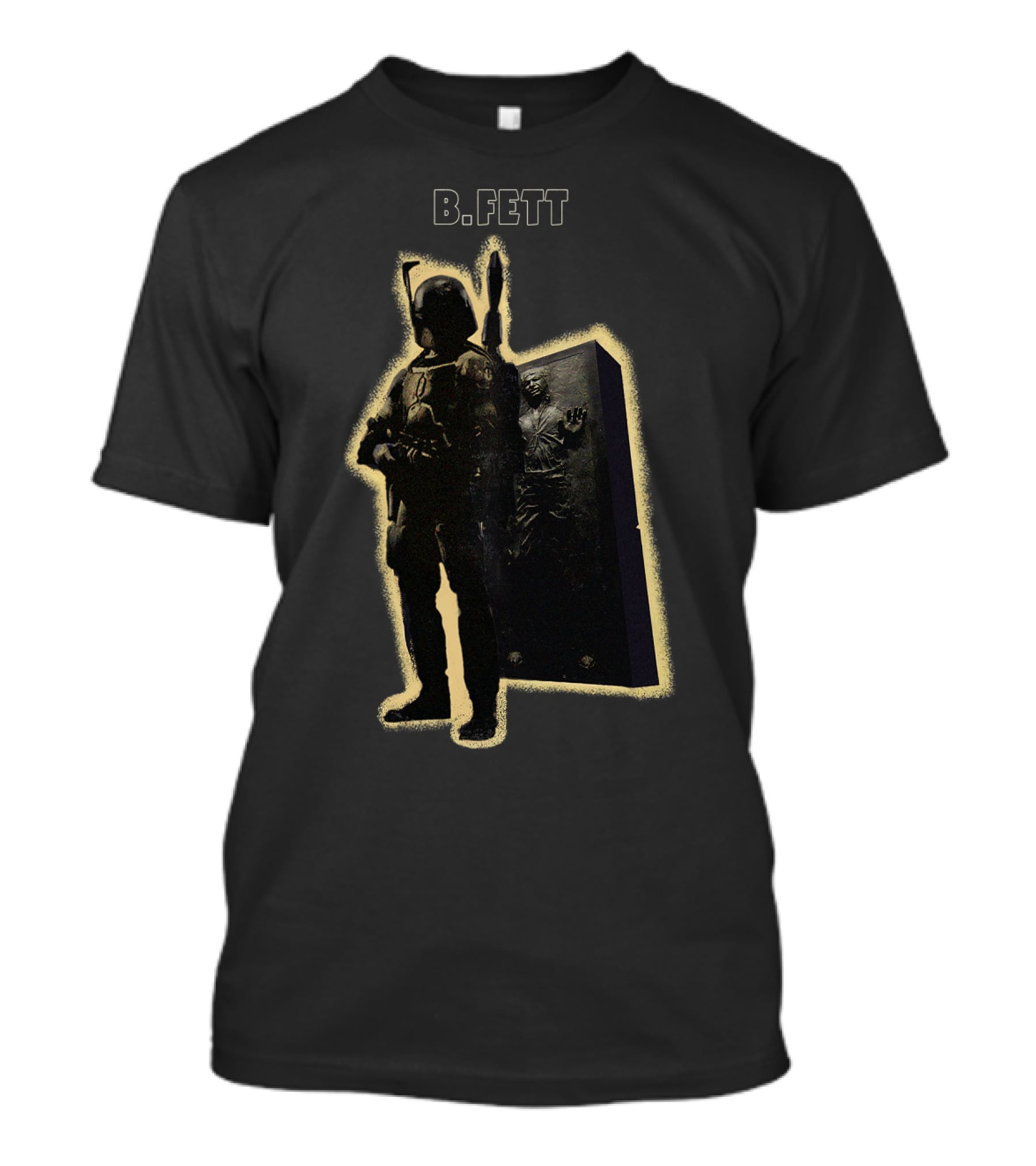 B.FETT Bounty Hunter With Carbonite Prisoner T-Shirt