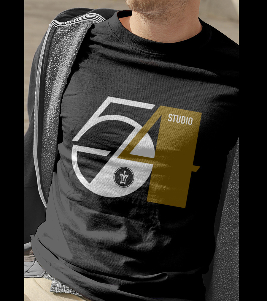 Studio 54 Disco With Vintage Style Record Label T-Shirt