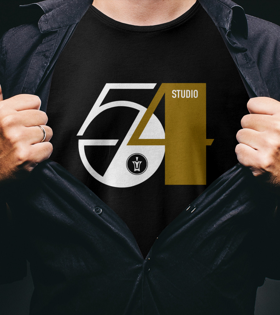 Studio 54 Disco With Vintage Style Record Label T-Shirt