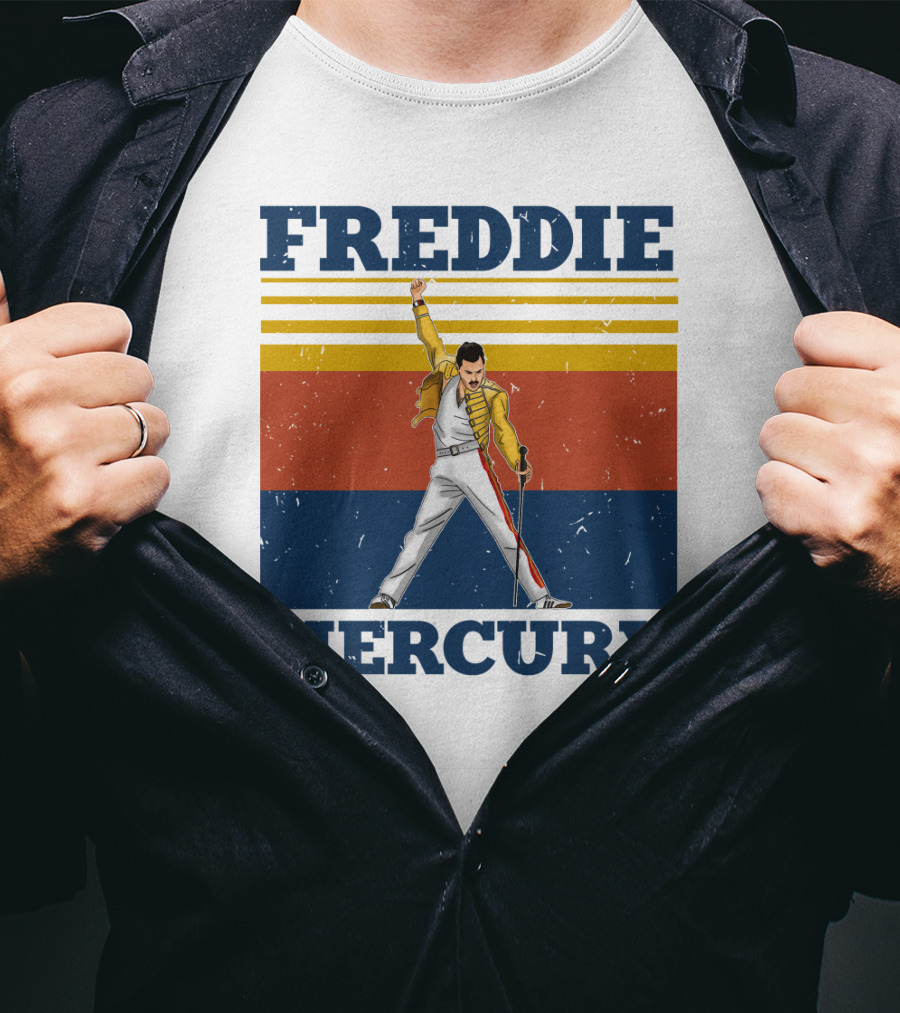 Freddie Mercury Retro Style Iconic Pose T-Shirt