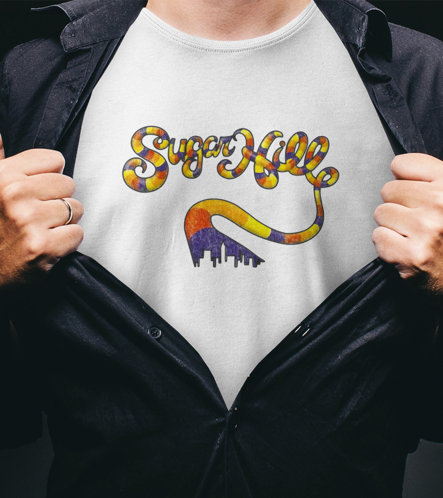 Sugar Hill City Skyline Colorful Script T-Shirt