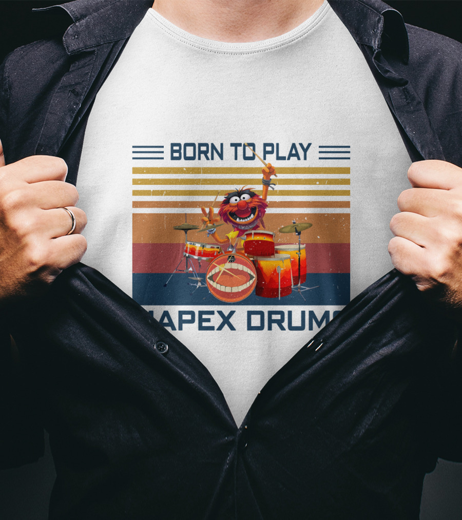 Born To Play Mapex Drums Animal Drum Set T-Shirt