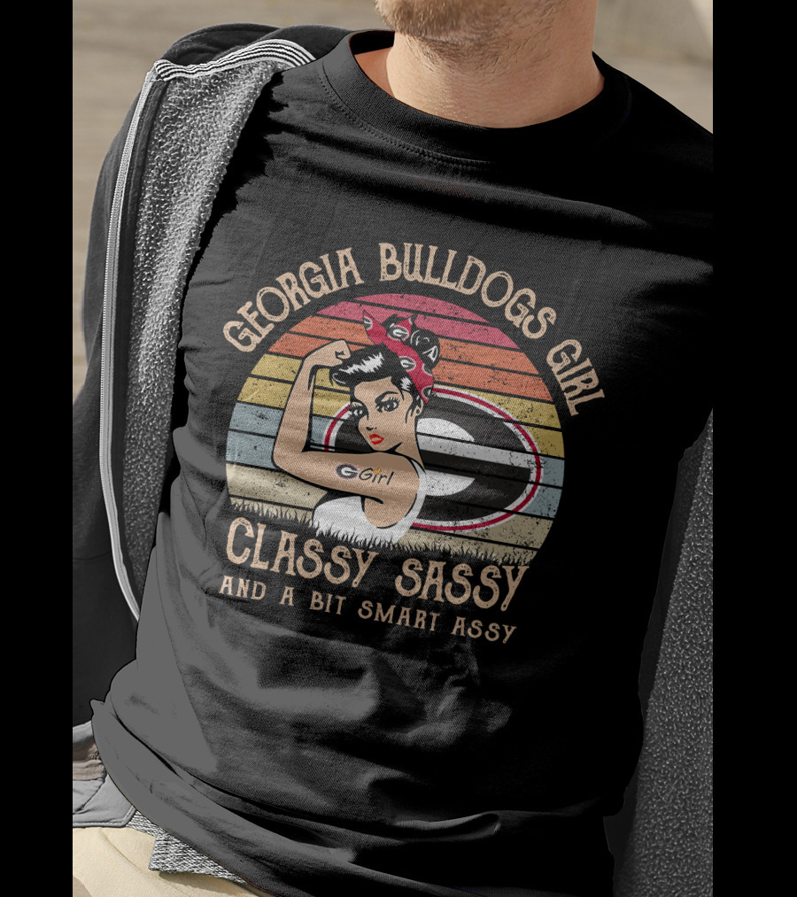 Georgia Bulldogs Girl Classy Sassy And A Bit Smart Assy T-Shirt