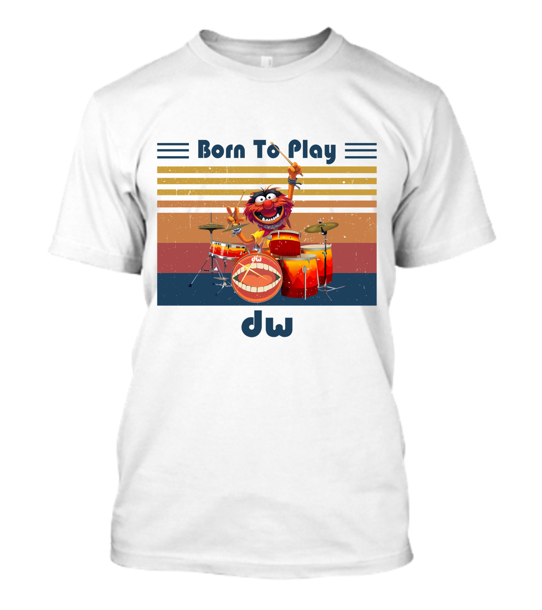 Born To Play Drum DW Animal Muppet Vintage T-Shirt