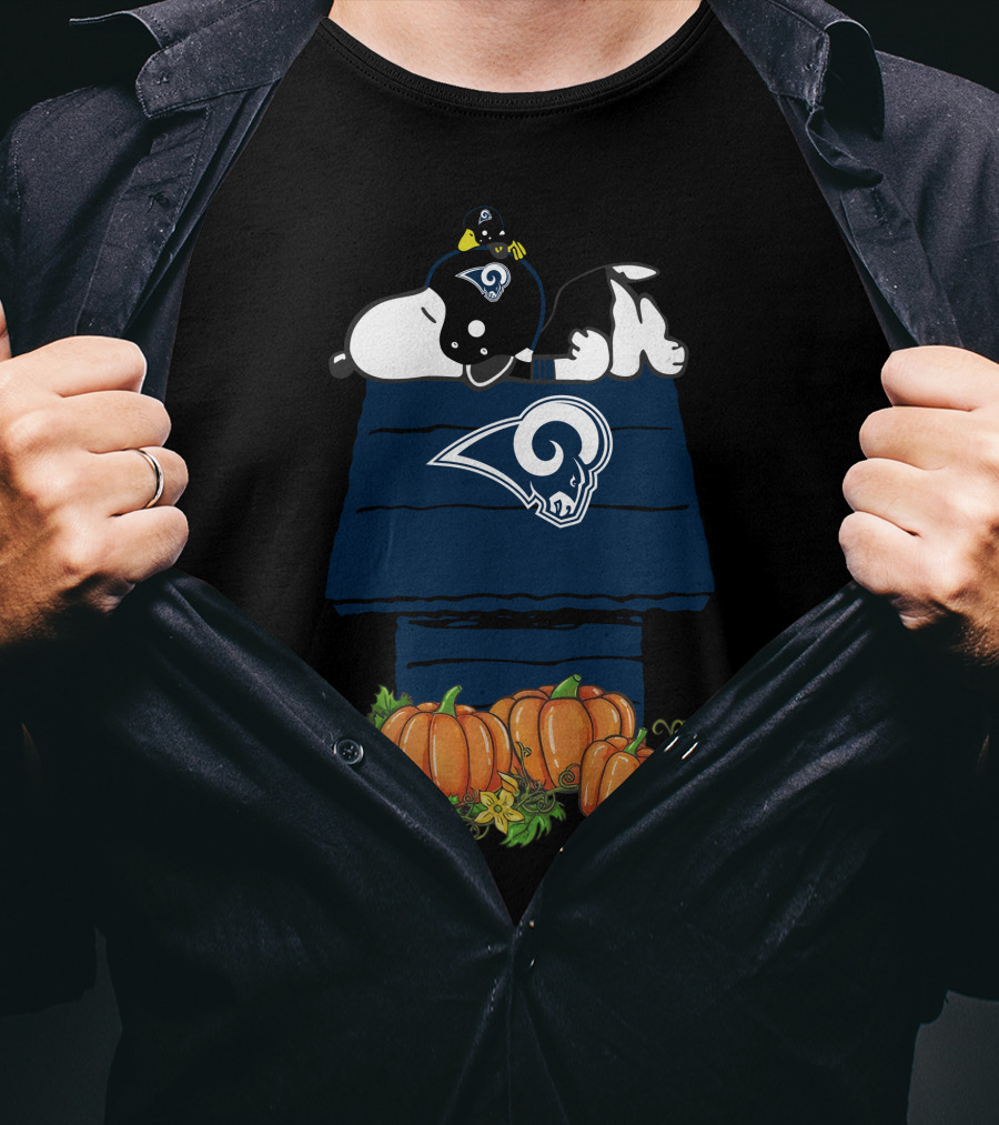 Snoopy Los Angeles Rams Pumpkin Patch T-Shirt