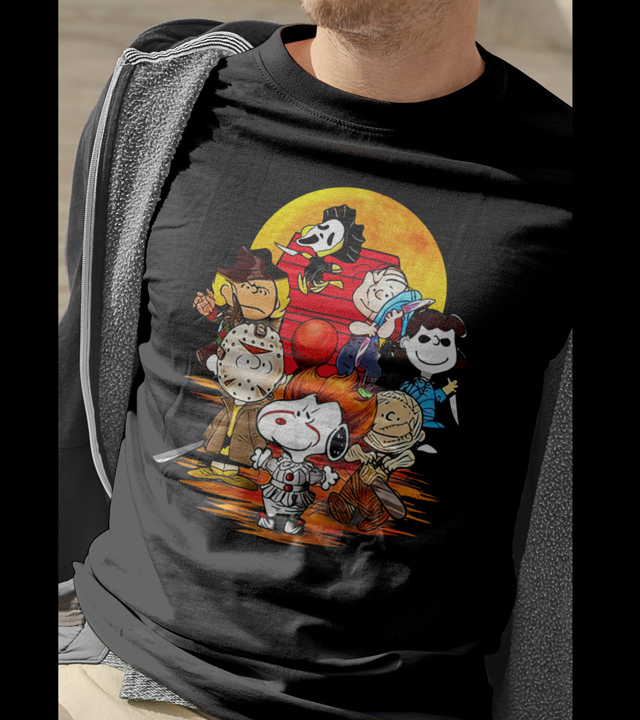 Snoopy And Friends Halloween Horror Mashup T-Shirt